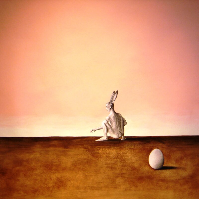 Laying and Egg, 100 x 140 cm.